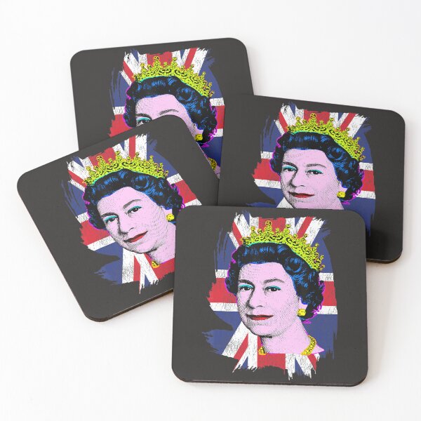 Item preview, British Queen Portrait Pop Art Union Jack Flag Queen of England  designed and sold by bagenajayib.