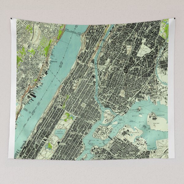 Item preview, Vintage Central Park & Bronx NY Map (1947) designed and sold by BravuraMedia.