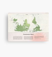 Consciousness-Raiser | South-Up Cartography Canvas Print