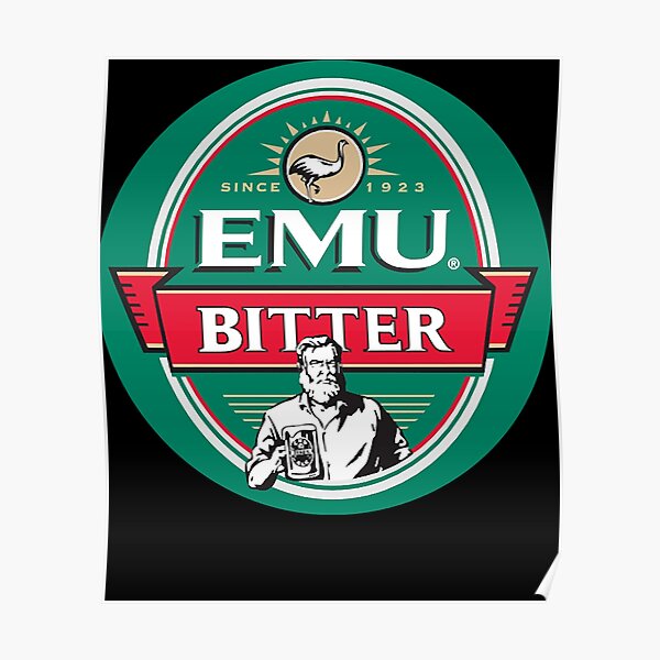 "emu bitter beer logo Local beer brewey logo" Poster for Sale by VICTORIACHRI Redbubble