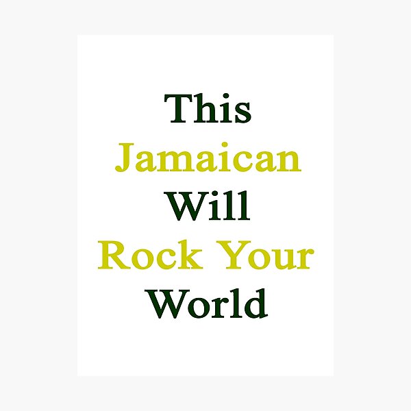 Aperçu de l'œuvre This Jamaican Will Rock Your World créée et vendue par supernova23.