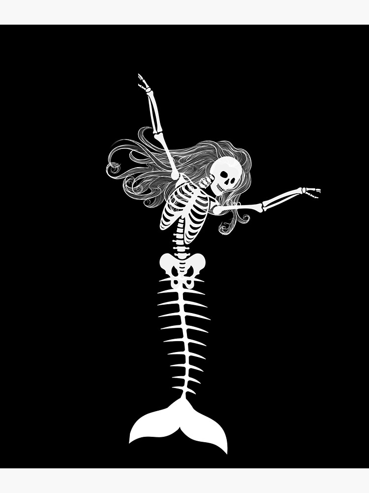 “Skeleton Mermaid” Poster for Sale by CreativeLevelUp | Redbubble