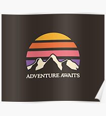 Adventure Awaits | Mountain Sun Poster