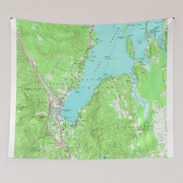 Item preview, Vintage Map of Lake George New York (1966) designed and sold by BravuraMedia.