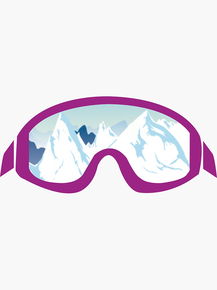 "Ski Goggle Mountain Icon" Sticker by sendithomie Redbubble