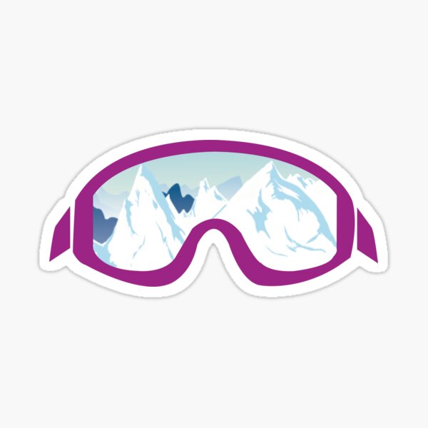 Ski Goggle Mountain Icon Sticker