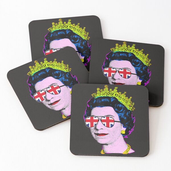 Item preview, British Queen Union Jack Sunglasses Pop Art Queen of England  designed and sold by bagenajayib.