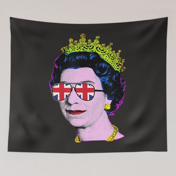 Item preview, British Queen Union Jack Sunglasses Pop Art Queen of England  designed and sold by bagenajayib.