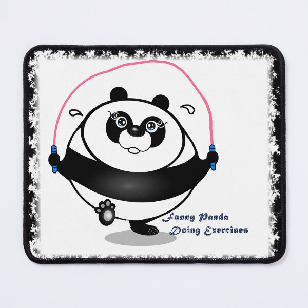 Item preview, Funny panda doing exercises designed and sold by Shirley cute art .