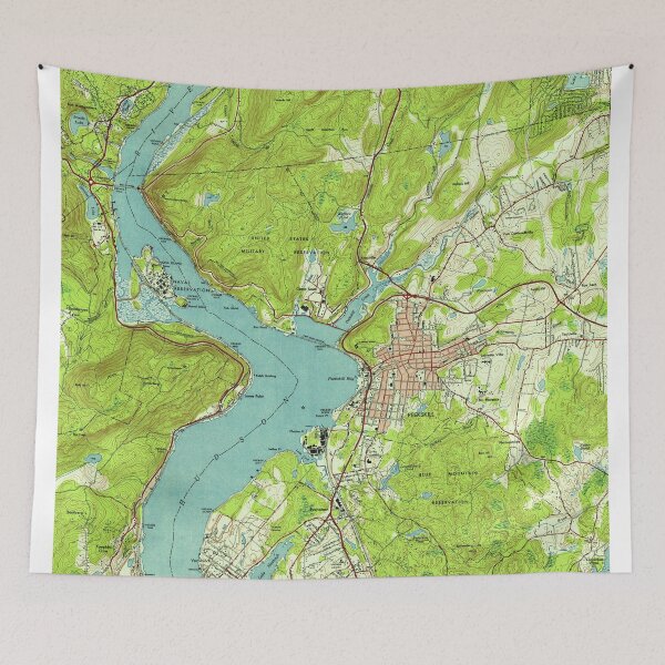 Item preview, Vintage Map of Peekskill New York (1947) designed and sold by BravuraMedia.
