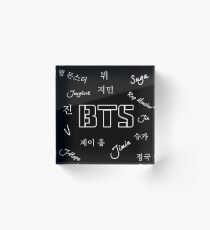 BTS Group (Black) Acrylic Block