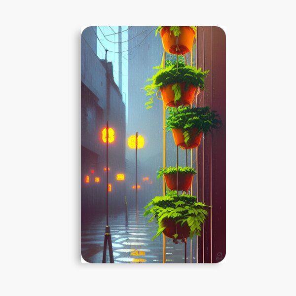 Item preview, Hanging Planters In The Rain designed and sold by VividArtDesigns.
