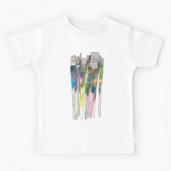 Paintbrushes Kids T-Shirt for Sale by jenbucheli