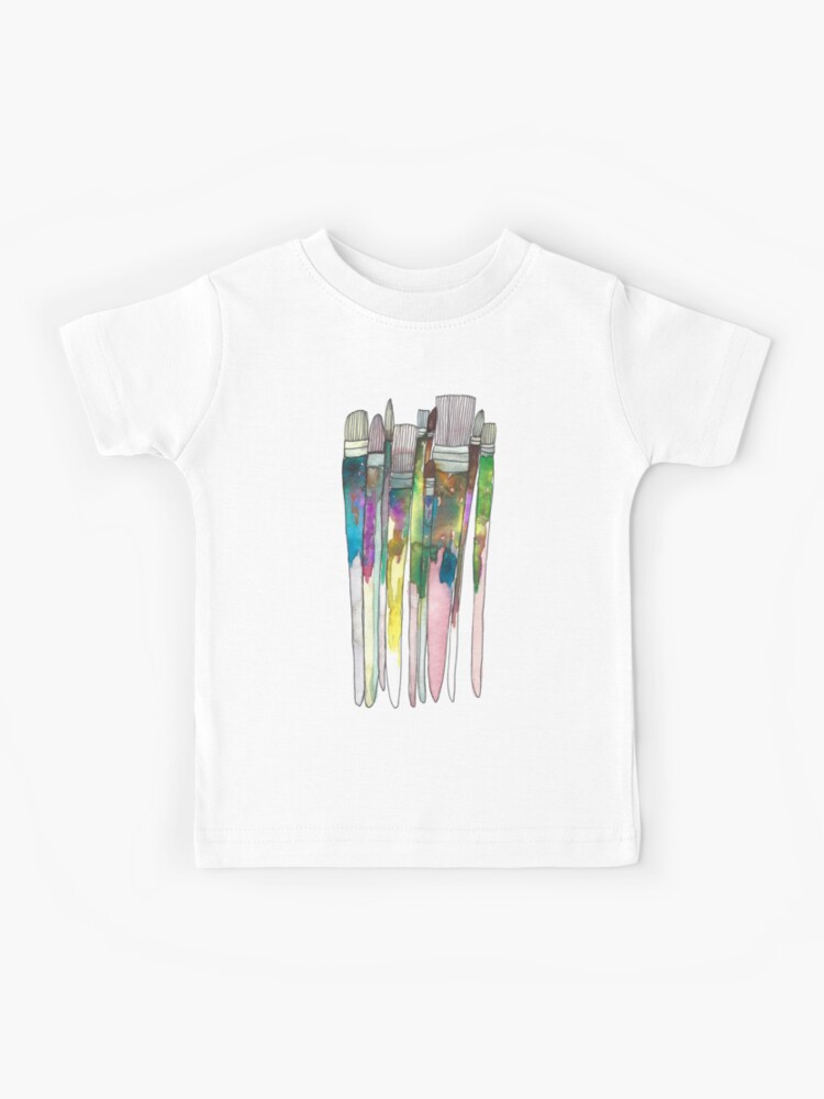 Paintbrushes Kids T-Shirt for Sale by jenbucheli