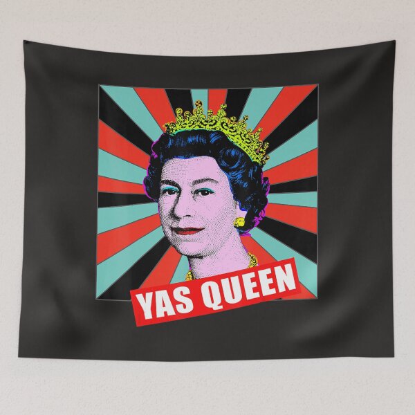 Item preview, British Queen Yas Queen Retro Pop Art Queen of England  designed and sold by bagenajayib.