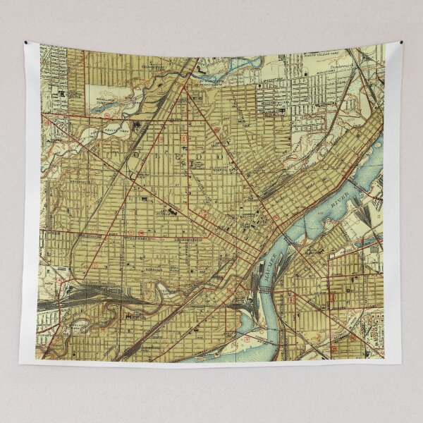 Item preview, Vintage Map of Toledo Ohio (1938) designed and sold by BravuraMedia.