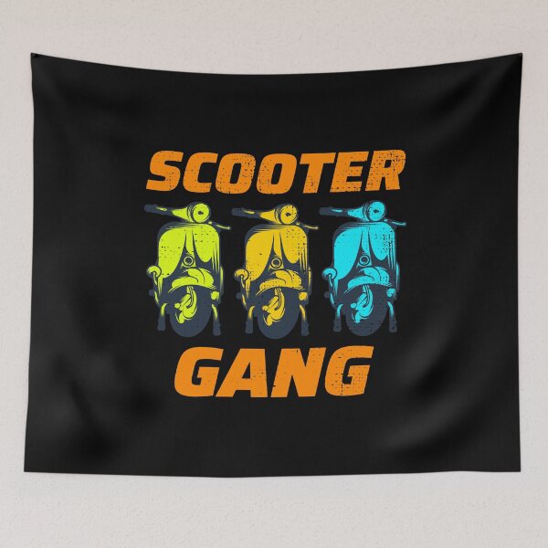 Item preview, Scooter Rider Gang Scootering Motorbike Moped Bike designed and sold by CuteDesigns1.