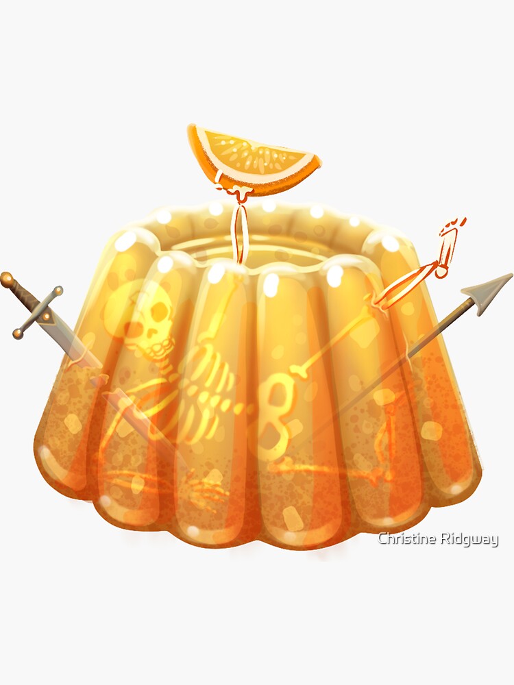 "Gelatinous Cube Orange Jello" Sticker for Sale by Skidar Redbubble