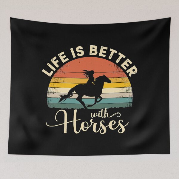 Item preview, Life Is Better With Horses Funny Girl Horse Riding designed and sold by Bemumd-art.