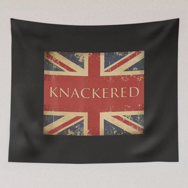 Item preview, Knackered  England Union Jack Flag UK British Slang  designed and sold by bagenajayib.