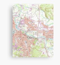Vintage Map of Eugene Oregon (1967) Metal Print