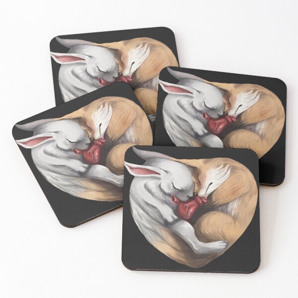Item preview, Foxes Rabbit Heart designed and sold by Paintingpixel.