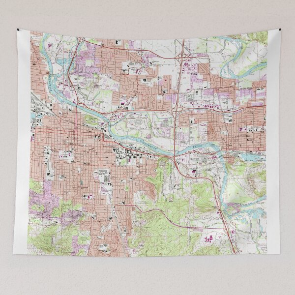 Item preview, Vintage Map of Eugene Oregon (1967) designed and sold by BravuraMedia.