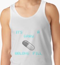 gray oblong pill Tank Top