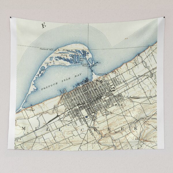 Item preview, Vintage Map of Erie Pennsylvania (1899)  designed and sold by BravuraMedia.