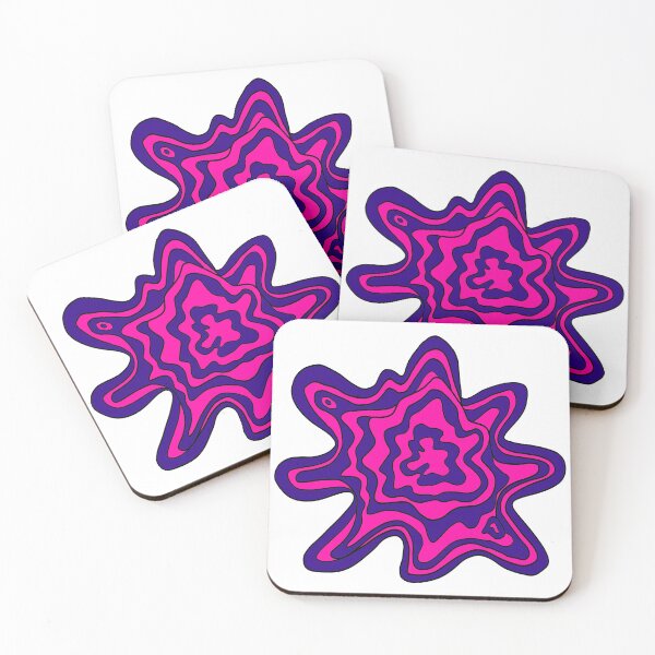 Item preview, Trippy Retro Topographic Wavy Contour Fluid Line Art Pink and Purple designed and sold by Ciara Shortall.