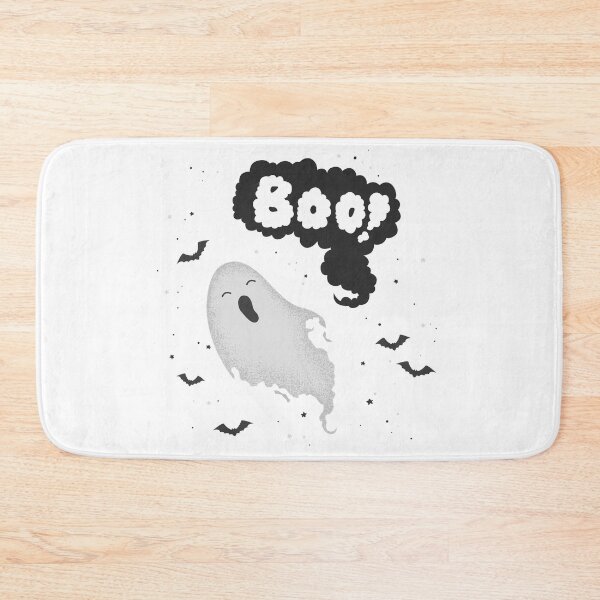 Item preview, Halloween illustration with cute ghost and lettering Boo designed and sold by DarianaArt.