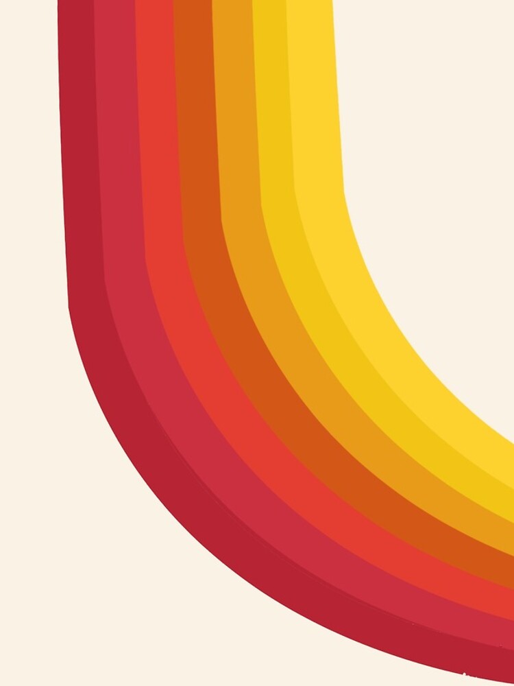 4-Sho - retro 70s style throwback vibes 1970's trendy decor art minimalist rainbow stripes by 78designs