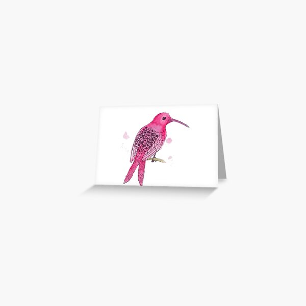 Motionless Magenta Hummingbird Greeting Card