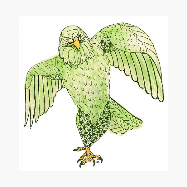 Strutting Eagle in Green Photographic Print