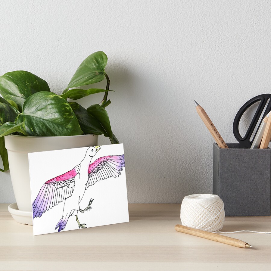 Stylish Spotted Seagull Art Board Print