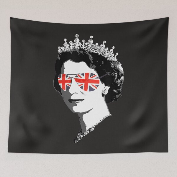 Item preview, Queen British Queen II Sunglasses British Crown Union Jack Meme  designed and sold by bagenajayib.