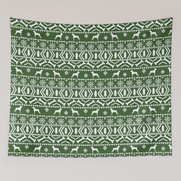 Item preview, Boxer fair isle dog breed christmas pattern gifts for boxer dog lovers designed and sold by PetFriendly.
