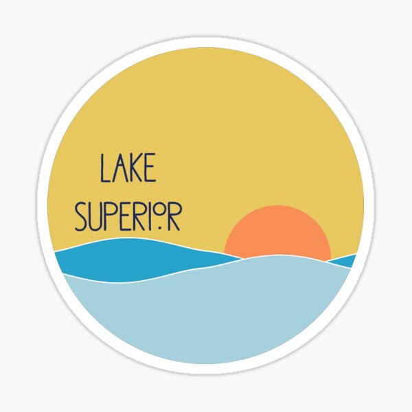 Lake Superior circle Sticker