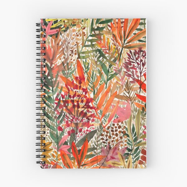 Item preview, Fall Leaves in orange red and green designed and sold by Rebecca Reck Art.