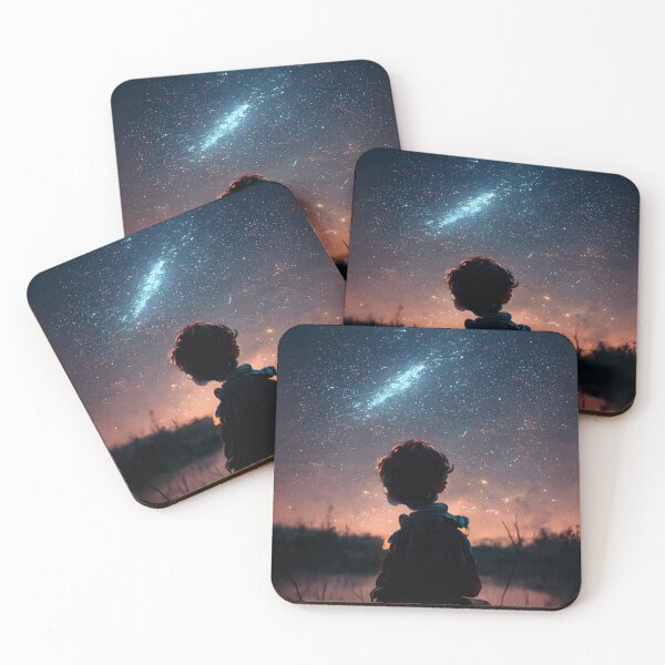 Item preview, a boy starring into the milky way designed and sold by ElMafioso1000.