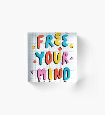 Bloque acrílico Hella '- retro 80's retroceso vibra tipografía neón positividad