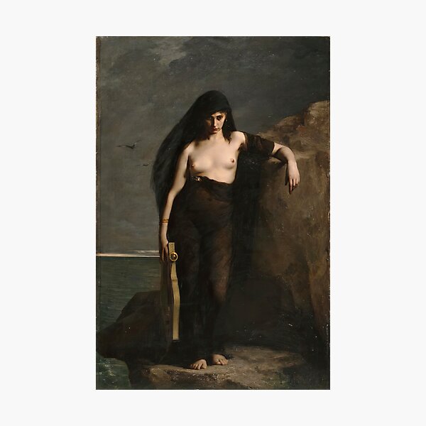 Item preview, Sappho - Charles Auguste Mengin (1853 - 1933), French academic painter - Lesbian Greek Woman Poet - Lesbian - Lesbos - LGBT designed and sold by Flower1water.