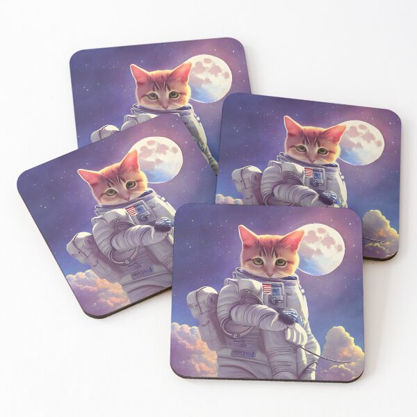 Item preview, Cat Astronaut And Moon designed and sold by nuel-art.