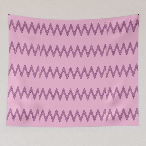 Item preview, Abstract Wavy Lines Pattern Boho Vibes on a Soft Pink Background designed and sold by Beachy.