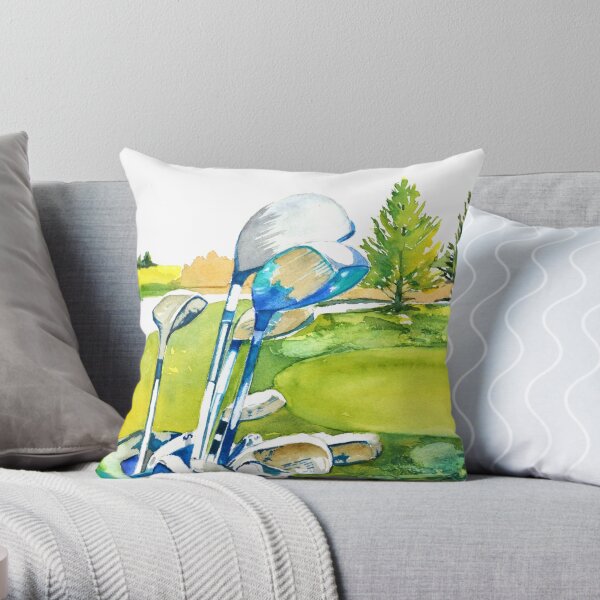 Golf series - Great anticipation Throw Pillow