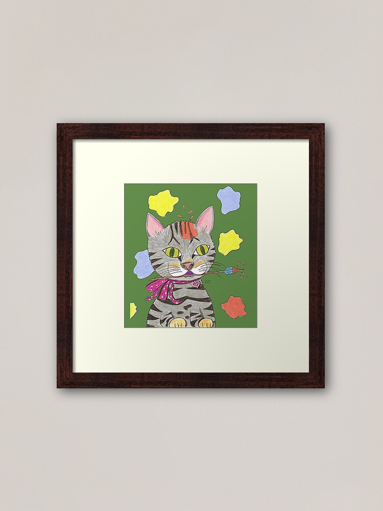 Alternate view of My Cat Portrait Framed Art Print
