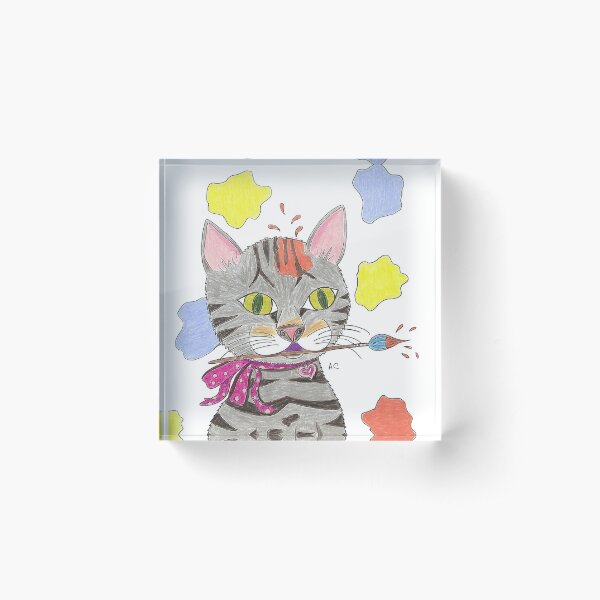 My Cat Portrait Acrylic Block