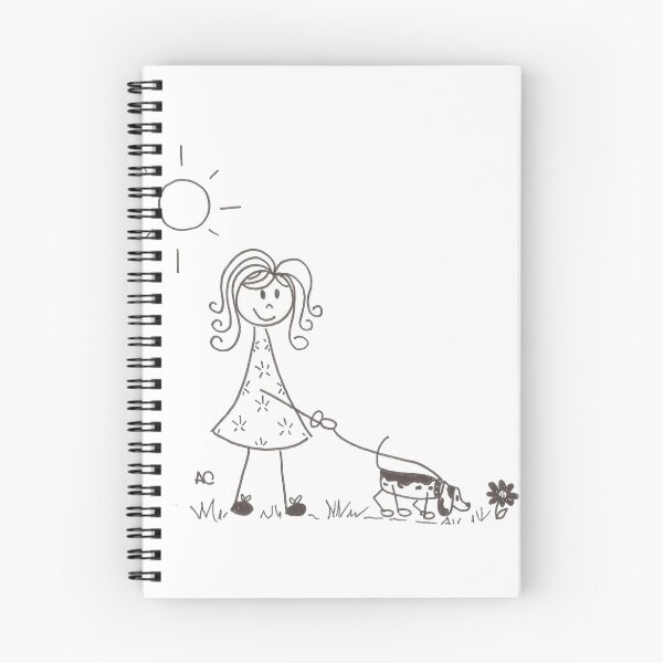 Item preview, Figura de palo paseando a su perro designed and sold by iCraftCafe.