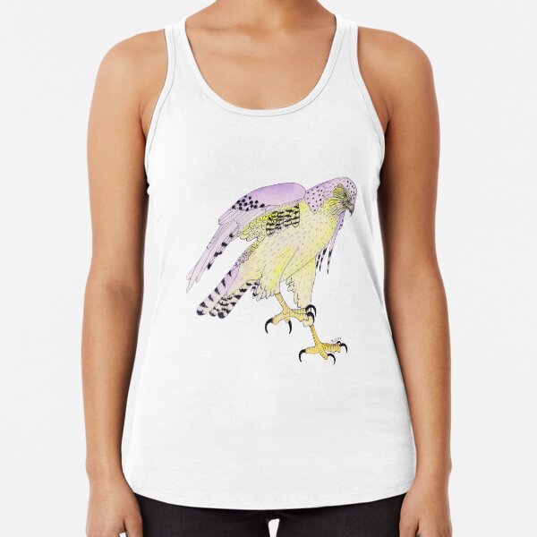 Hopping Dashed Hawk Racerback Tank Top