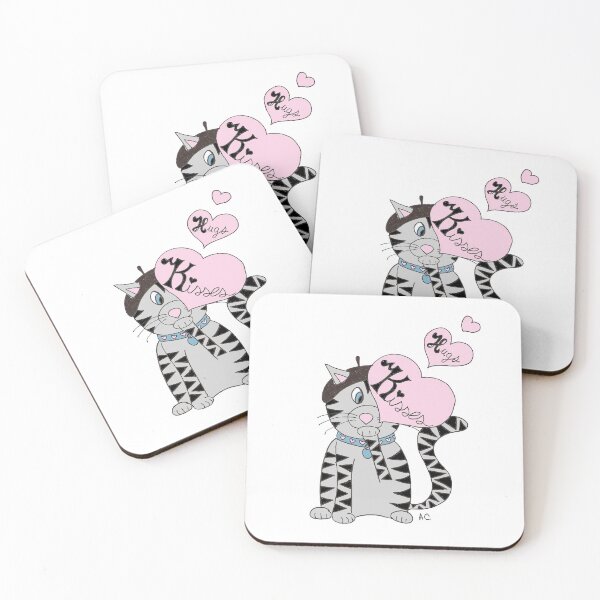 Item preview, French Cat Kisses designed and sold by iCraftCafe.